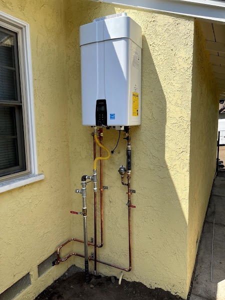 Tankless water heater installation by Americana Plumbing